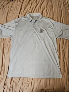 HL Sport Whistling Straits Men's L Gray Gingham Check Golf Polo